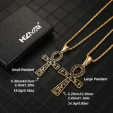 Stainless Steel Ankh Cross Vintage Religious Necklace Pendant
