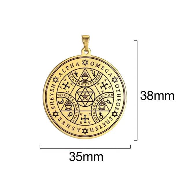 3pcs Tetragrammaton Amulet Pendant for Necklace Angel Magic Talisman
