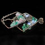 7 Chakra Opal Purple Stone Life Tree Quartz Pendant Necklace