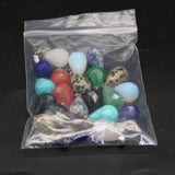 6pcs Clear Quartz Unakite Stone DIY Pendant for Necklace Making 13x22mm