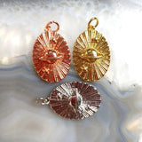 Space Pattern Oval Rose Plated Pendant Necklace Men Women