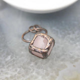 Rose Quartz Aventurine Amethyst Tiger Eye Square Stone Pendants