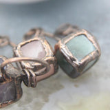 Rose Quartz Aventurine Amethyst Tiger Eye Square Stone Pendants