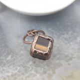 Rose Quartz Aventurine Amethyst Tiger Eye Square Stone Pendants