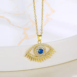 Boho Vintage Evil Eye Pendant Necklace Women Jewelry