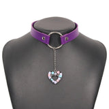 Women's Leather Necklace Metal Buckle Street Style Sweet Necklace