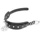 Star Pendant Choker Punk Collar Studded Rivets Leather Necklace