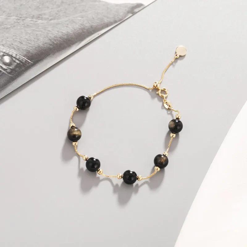 925 Silver Bracelet with Created Strawberry Quartz for Women