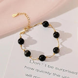 925 Silver Bracelet with Created Strawberry Quartz for Women