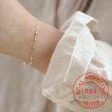 S925 Silver Charm Bracelet with Crystal, Fine Jewelry Wedding Gift
