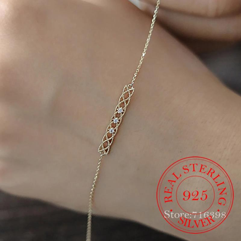 Sterling Silver Crystal Bracelet Stack for Women - Wedding Gift