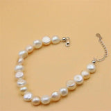 ZFSILVER 925 Sterling Silver Pink Pearl Bracelet - Women's Party Jewelry