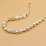 ZFSILVER 925 Sterling Silver Pink Pearl Bracelet - Women's Party Jewelry