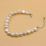 ZFSILVER 925 Sterling Silver Pink Pearl Bracelet - Women's Party Jewelry