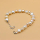 ZFSILVER 925 Sterling Silver Pink Pearl Bracelet - Women's Party Jewelry
