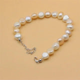 ZFSILVER 925 Sterling Silver Pink Pearl Bracelet - Women's Party Jewelry