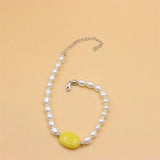 ZFSILVER 925 Silver Pearl Amber Bracelet for Women