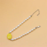 ZFSILVER 925 Silver Pearl Amber Bracelet for Women