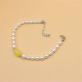 925 Sterling Silver Pearl Amber Bracelet for Women
