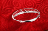 925 Silver Women Wedding Bracelet Animal Fish Cuff Bangle Gift