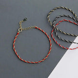 925 Sterling Silver Red Rope Bracelet for Women