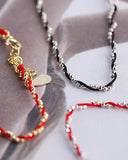 925 Sterling Silver Red Rope Bracelet for Women