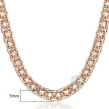 5mm Rose Bismark Link Chain Women's Necklace GN452