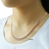 5mm Rose Bismark Link Chain Women's Necklace GN452