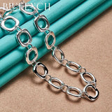 925 Silver Round Chain Necklace for Women Elegant High Jewelry