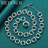 925 Silver Round Chain Necklace for Women Elegant High Jewelry