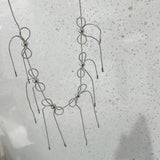 Sweet Metal Bowknot Necklaces Short Clavicle Chains Choker