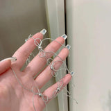 Sweet Metal Bowknot Necklaces Short Clavicle Chains Choker