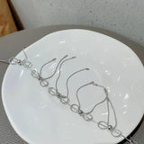 Sweet Metal Bowknot Necklaces Short Clavicle Chains Choker