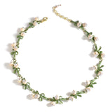 Bohemia Enamel Choker Necklace for Women Wedding