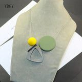 Personality Wood Geometry Necklace V-Shaped Clavicle Chain