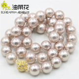 10MM Sea Shell Pearl Necklace 18'' DIY Hand Jewelry Making