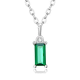Green Zircon Pendant Necklace for Women