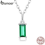 Green Zircon Pendant Necklace for Women