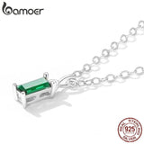 Green Zircon Pendant Necklace for Women