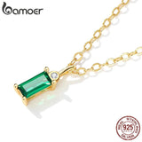 Green Zircon Pendant Necklace for Women
