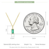 Green Zircon Pendant Necklace for Women