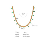 CZ Chain Necklace Stainless Steel Collar Women Jewelry Party Gift