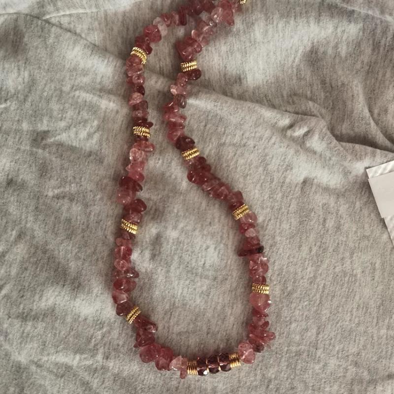 Vintage Water Drop Stone Pendant Necklace Ethnic Style Neck Accessories
