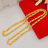 3mm Hearts Link Chain Necklace for Women - 24K Yellow Choker Necklace