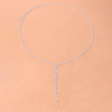 Stonefans Y Shape Long Necklace Tassel Choker Collar Gift