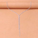 Stonefans Y Shape Long Necklace Tassel Choker Collar Gift