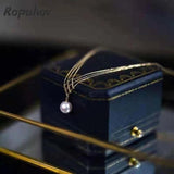 Ropuhov Pearl Necklace Korea Sense Neck Chain Clavicle Accessories Woman
