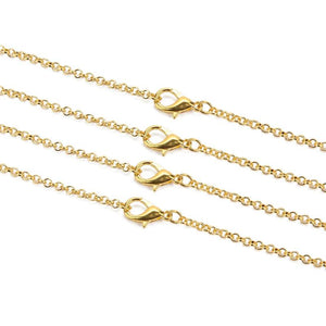 10pcs Antique Bronze 3mm Chain Necklace Lobster Clasp Jewelry Making Findings