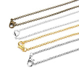 10pcs Antique Bronze 3mm Chain Necklace Lobster Clasp Jewelry Making Findings
