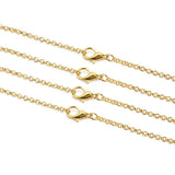 10pcs Antique Bronze 3mm Chain Necklace Lobster Clasp Jewelry Making Findings